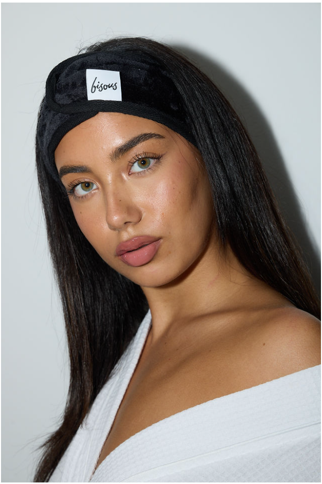 Bisous Spa Headband - Charcoal Black